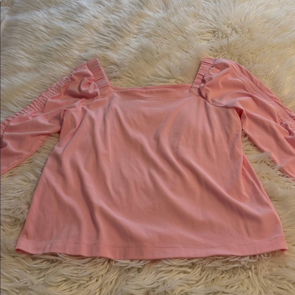 Lilly Pulitzer Light Pink Blouse size XL excellent condition length 24” bust 36 - Picture 6 of 8